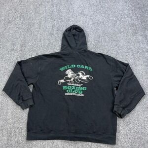 Wild Card Boxing Club Hoodie Mens 2XL Black Full Zip Freddie Roach Sweatshirt